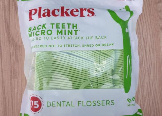 Plackers, Micro Mint, зубочистки с нитью для задних зубов, мята, 75 шт.