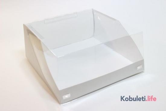 Коробка с прозрачной крышкой для тортов