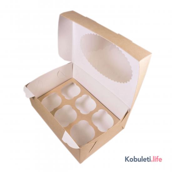 Коробка для 6 капкейков с окном ECO MUF 6