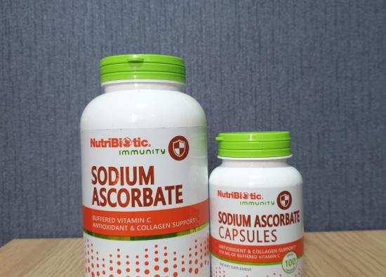 NutriBiotic, Immunity, аскорбат натрия, кристаллический порошок и капсулы